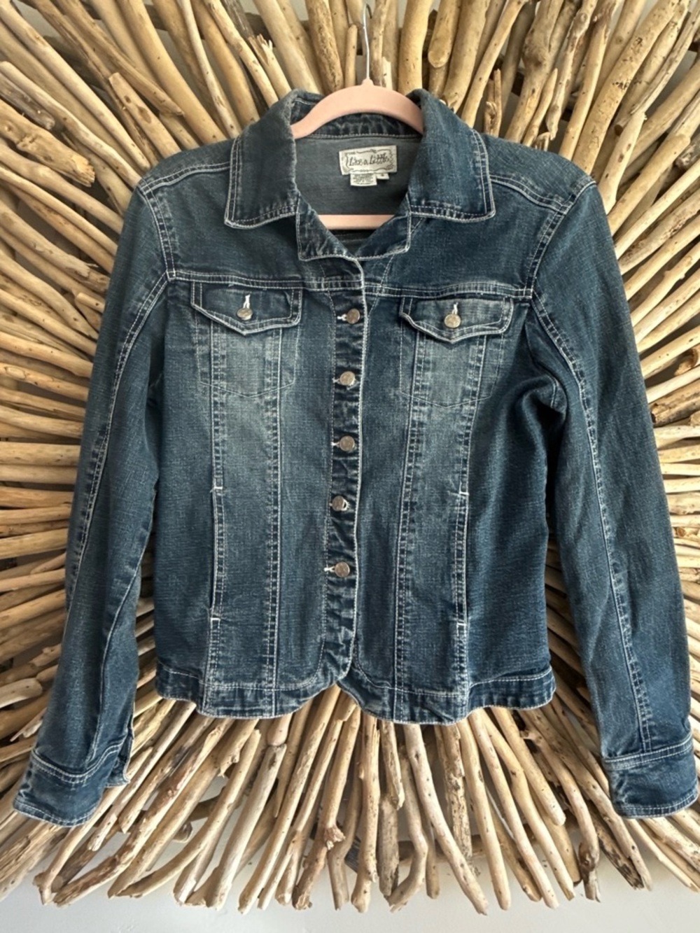 Live a Little Medium Wash Blue Denim Jacket
